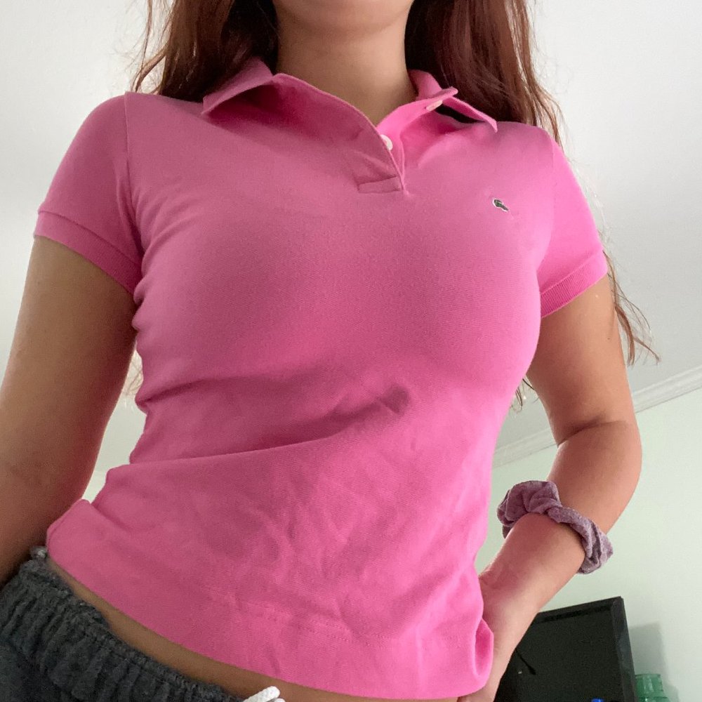 Hot Pink Lacoste Polo - Picture 5 of 5